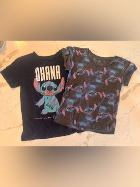 2 Disney Stitch T Shirts Size Junior S
